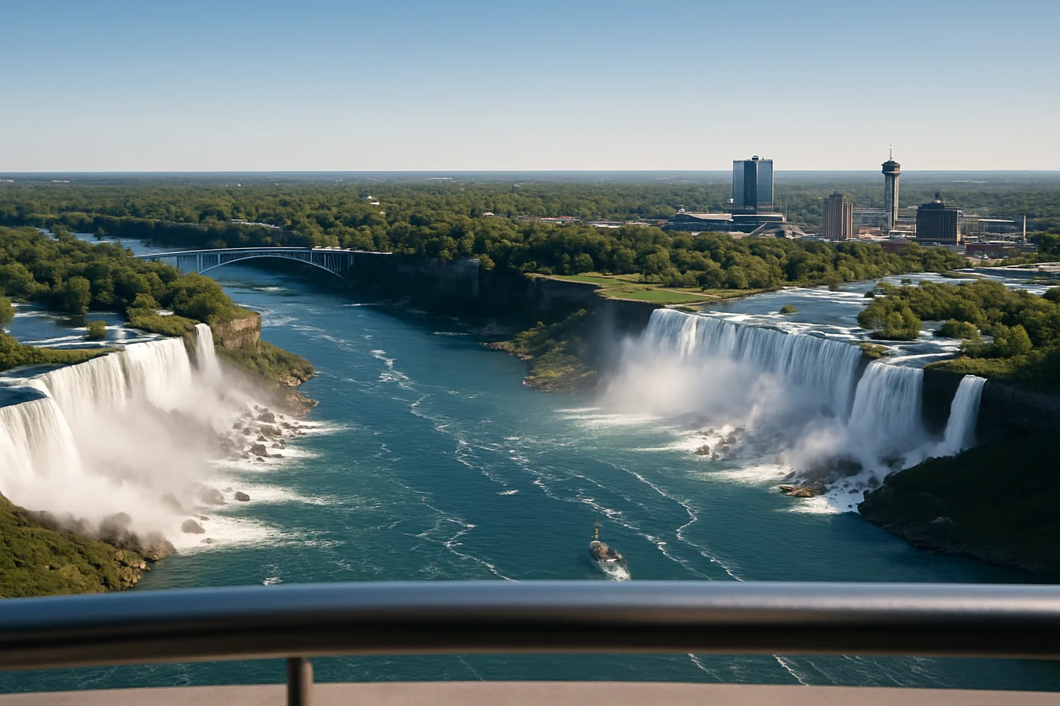 Skylon Tower view over Niagara Falls and the gorge